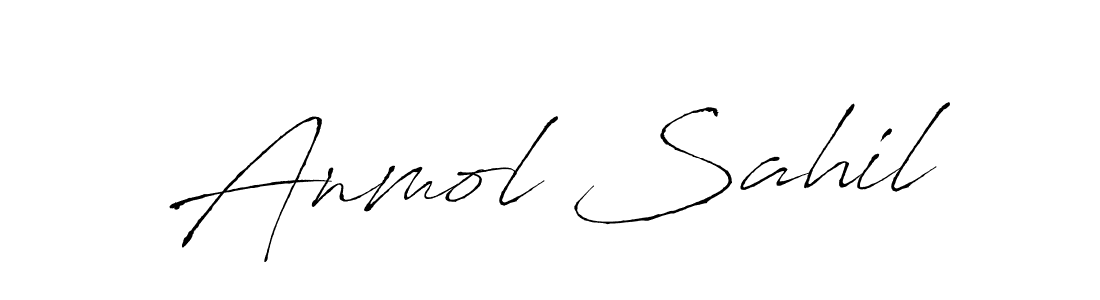 Use a signature maker to create a handwritten signature online. With this signature software, you can design (Antro_Vectra) your own signature for name Anmol Sahil. Anmol Sahil signature style 6 images and pictures png