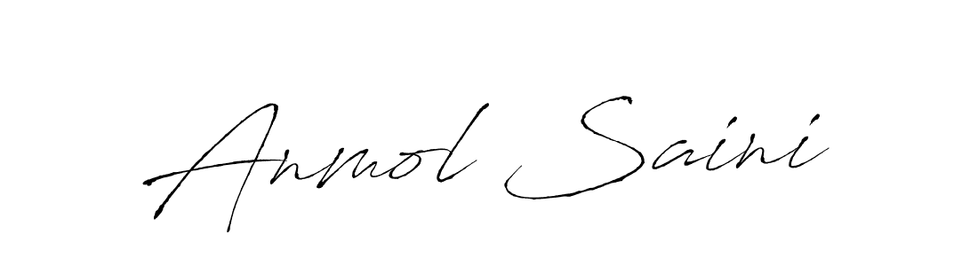 The best way (Antro_Vectra) to make a short signature is to pick only two or three words in your name. The name Anmol Saini include a total of six letters. For converting this name. Anmol Saini signature style 6 images and pictures png