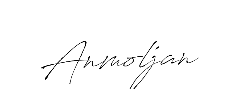 Make a beautiful signature design for name Anmoljan. With this signature (Antro_Vectra) style, you can create a handwritten signature for free. Anmoljan signature style 6 images and pictures png
