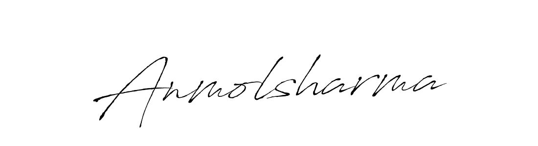 How to make Anmolsharma signature? Antro_Vectra is a professional autograph style. Create handwritten signature for Anmolsharma name. Anmolsharma signature style 6 images and pictures png