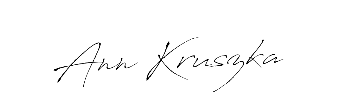 Make a beautiful signature design for name Ann Kruszka. With this signature (Antro_Vectra) style, you can create a handwritten signature for free. Ann Kruszka signature style 6 images and pictures png