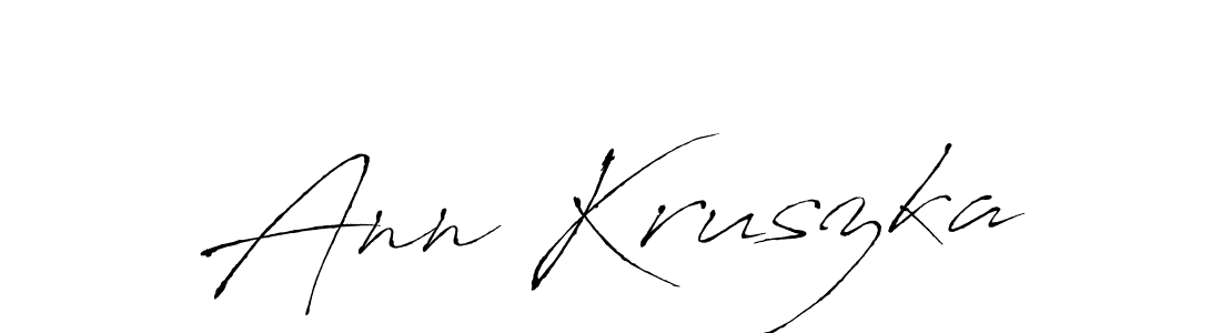 Antro_Vectra is a professional signature style that is perfect for those who want to add a touch of class to their signature. It is also a great choice for those who want to make their signature more unique. Get Ann Kruszka name to fancy signature for free. Ann Kruszka signature style 6 images and pictures png