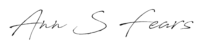 The Antro_Vectra font transforms the name Ann S Fears into an executive sign with sharp precision and distinguished character. Ann S Fears signature style 6 images and pictures png