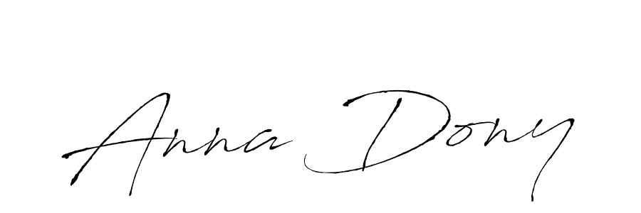 How to make Anna Dony name signature. Use Antro_Vectra style for creating short signs online. This is the latest handwritten sign. Anna Dony signature style 6 images and pictures png