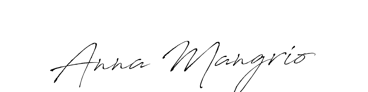 Anna Mangrio stylish signature style. Best Handwritten Sign (Antro_Vectra) for my name. Handwritten Signature Collection Ideas for my name Anna Mangrio. Anna Mangrio signature style 6 images and pictures png