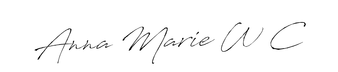 if you are searching for the best signature style for your name Anna Marie W C. so please give up your signature search. here we have designed multiple signature styles  using Antro_Vectra. Anna Marie W C signature style 6 images and pictures png