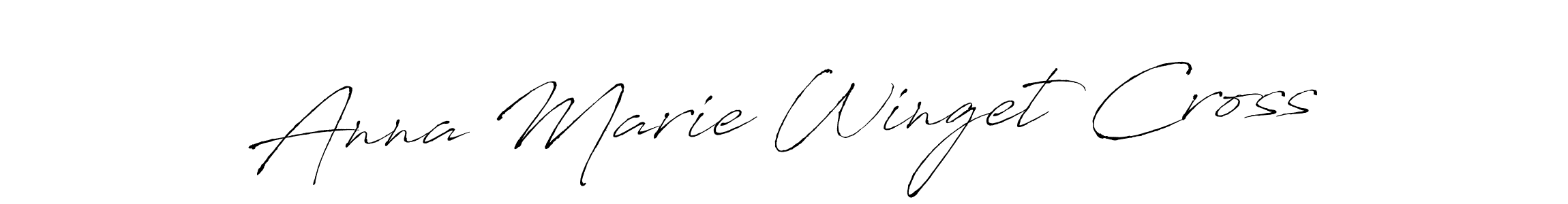 Use a signature maker to create a handwritten signature online. With this signature software, you can design (Antro_Vectra) your own signature for name Anna Marie Winget Cross. Anna Marie Winget Cross signature style 6 images and pictures png