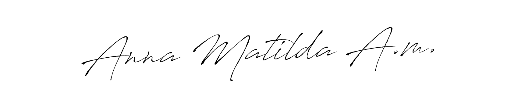 Also we have Anna Matilda A.m. name is the best signature style. Create professional handwritten signature collection using Antro_Vectra autograph style. Anna Matilda A.m. signature style 6 images and pictures png