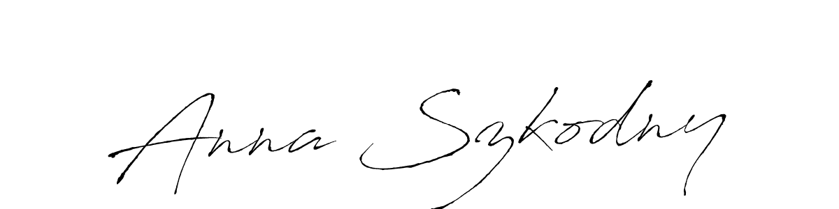 Anna Szkodny stylish signature style. Best Handwritten Sign (Antro_Vectra) for my name. Handwritten Signature Collection Ideas for my name Anna Szkodny. Anna Szkodny signature style 6 images and pictures png