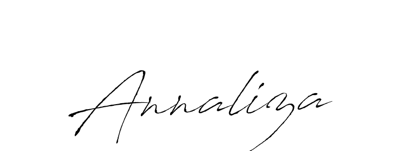 Make a beautiful signature design for name Annaliza. With this signature (Antro_Vectra) style, you can create a handwritten signature for free. Annaliza signature style 6 images and pictures png