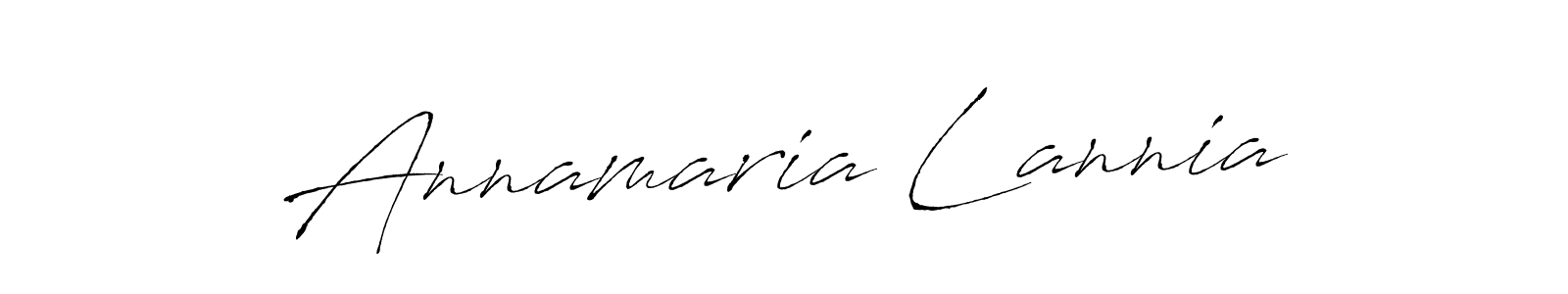 How to make Annamaria Lannia name signature. Use Antro_Vectra style for creating short signs online. This is the latest handwritten sign. Annamaria Lannia signature style 6 images and pictures png
