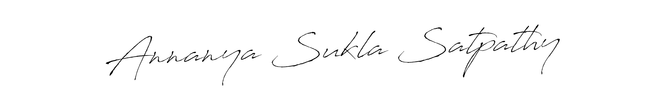 The best way (Antro_Vectra) to make a short signature is to pick only two or three words in your name. The name Annanya Sukla Satpathy include a total of six letters. For converting this name. Annanya Sukla Satpathy signature style 6 images and pictures png