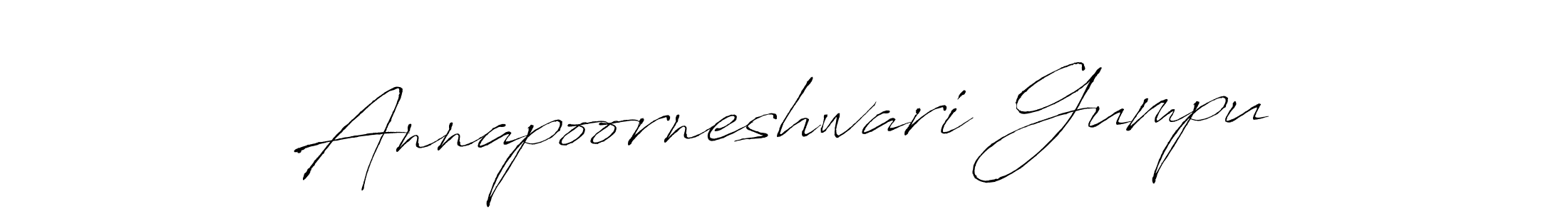 The best way (Antro_Vectra) to make a short signature is to pick only two or three words in your name. The name Annapoorneshwari Gumpu include a total of six letters. For converting this name. Annapoorneshwari Gumpu signature style 6 images and pictures png