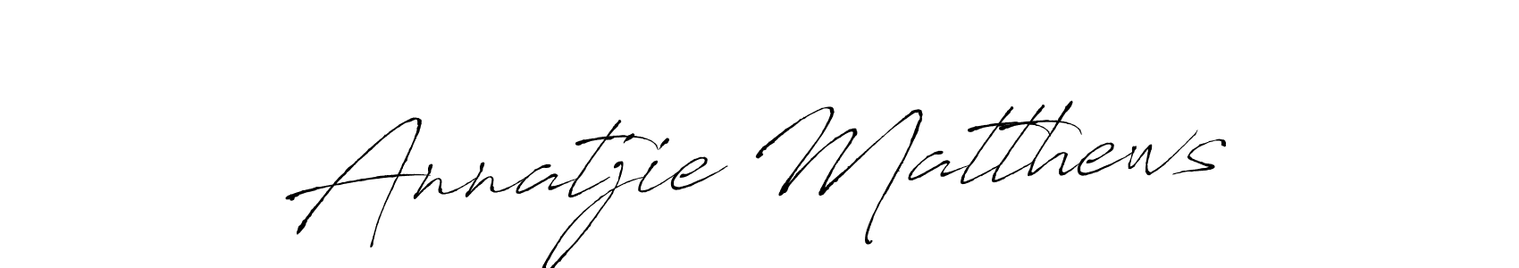Create a beautiful signature design for name Annatjie Matthews. With this signature (Antro_Vectra) fonts, you can make a handwritten signature for free. Annatjie Matthews signature style 6 images and pictures png