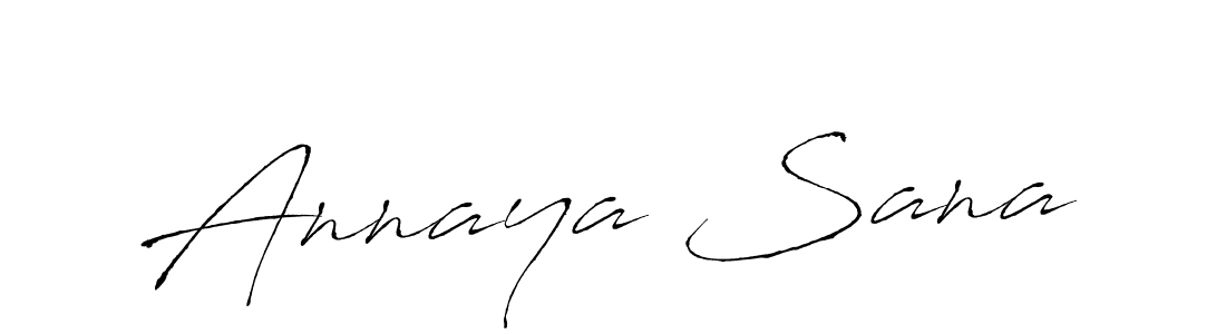 Design your own signature with our free online signature maker. With this signature software, you can create a handwritten (Antro_Vectra) signature for name Annaya Sana. Annaya Sana signature style 6 images and pictures png