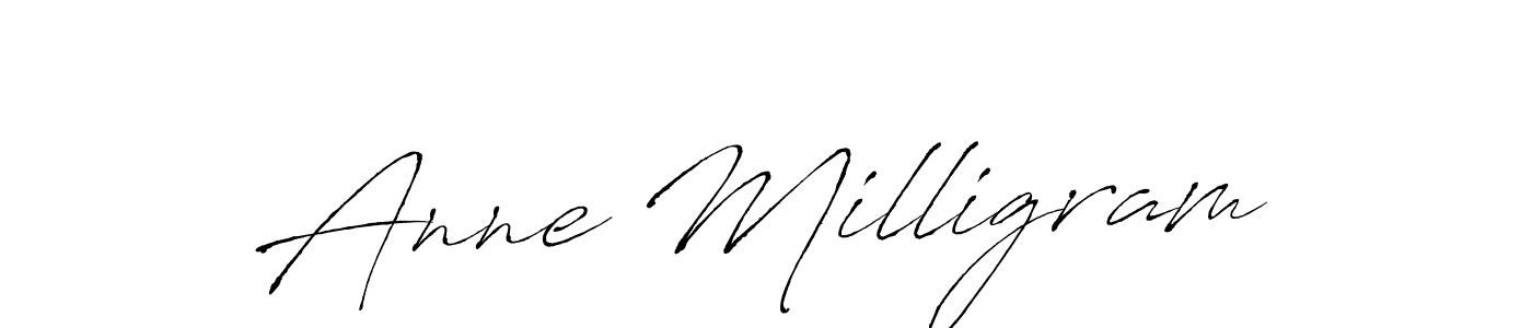 The best way (Antro_Vectra) to make a short signature is to pick only two or three words in your name. The name Anne Milligram include a total of six letters. For converting this name. Anne Milligram signature style 6 images and pictures png