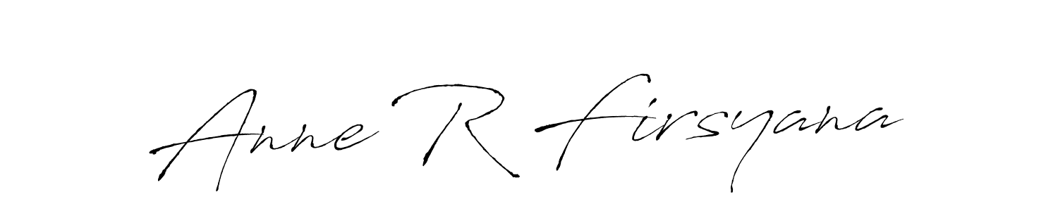 The best way (Antro_Vectra) to make a short signature is to pick only two or three words in your name. The name Anne R Firsyana include a total of six letters. For converting this name. Anne R Firsyana signature style 6 images and pictures png