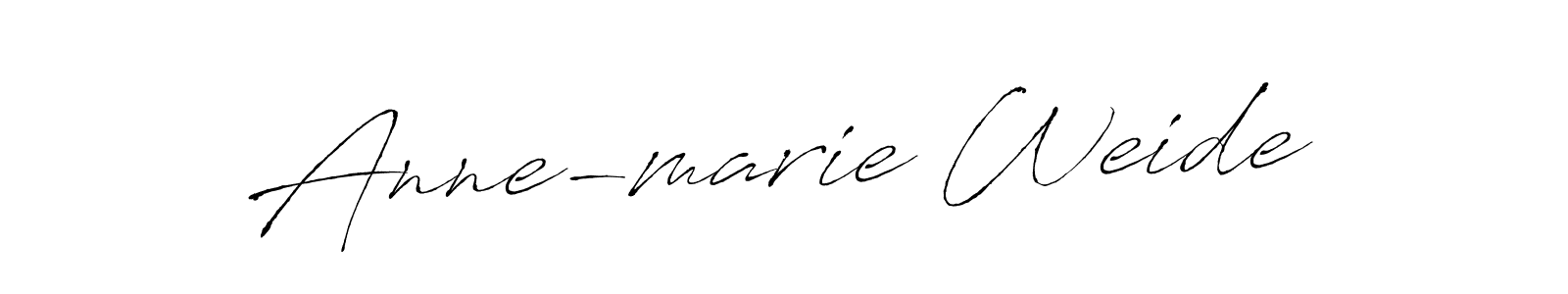 The best way (Antro_Vectra) to make a short signature is to pick only two or three words in your name. The name Anne-marie Weide include a total of six letters. For converting this name. Anne-marie Weide signature style 6 images and pictures png