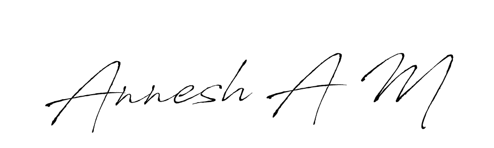 It looks lik you need a new signature style for name Annesh A M. Design unique handwritten (Antro_Vectra) signature with our free signature maker in just a few clicks. Annesh A M signature style 6 images and pictures png