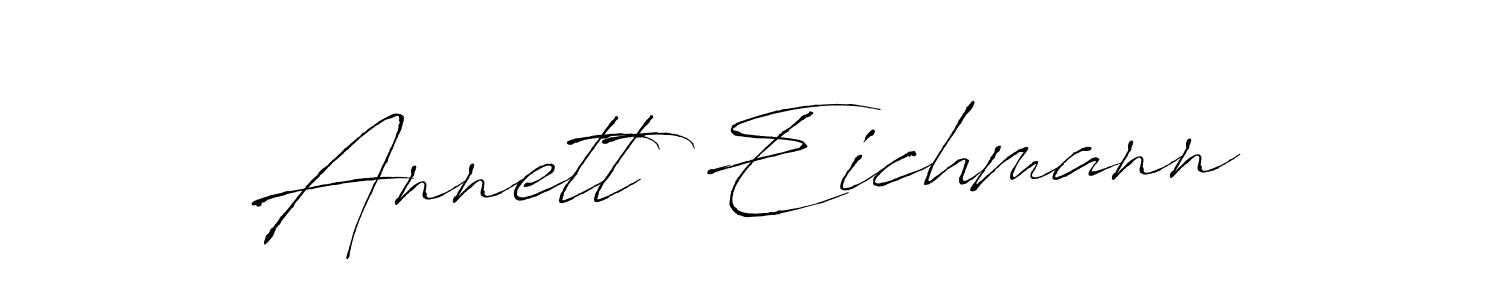 How to make Annett Eichmann name signature. Use Antro_Vectra style for creating short signs online. This is the latest handwritten sign. Annett Eichmann signature style 6 images and pictures png