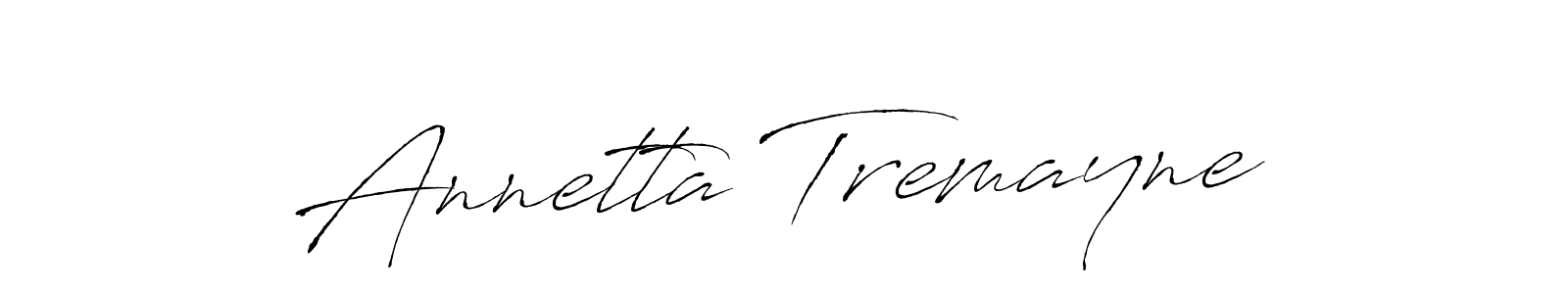 How to make Annetta Tremayne signature? Antro_Vectra is a professional autograph style. Create handwritten signature for Annetta Tremayne name. Annetta Tremayne signature style 6 images and pictures png