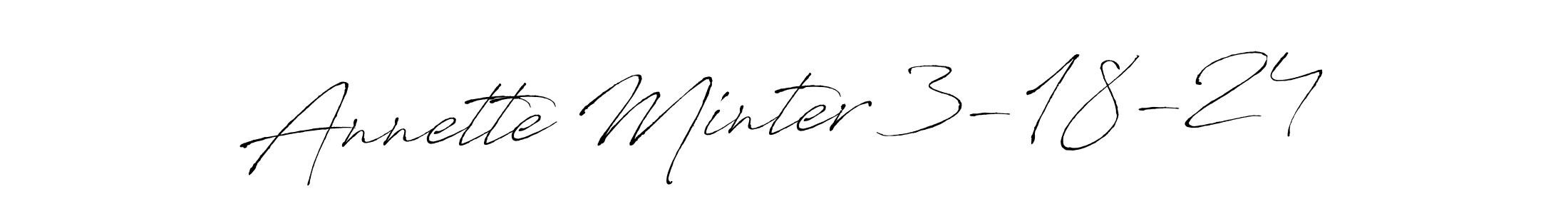 Make a beautiful signature design for name Annette Minter 3-18-24. Use this online signature maker to create a handwritten signature for free. Annette Minter 3-18-24 signature style 6 images and pictures png