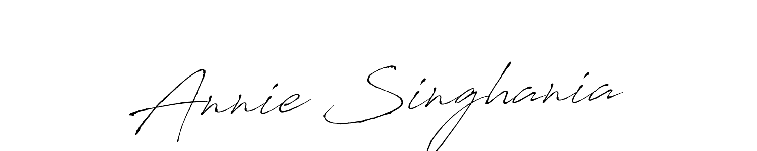 Create a beautiful signature design for name Annie Singhania. With this signature (Antro_Vectra) fonts, you can make a handwritten signature for free. Annie Singhania signature style 6 images and pictures png
