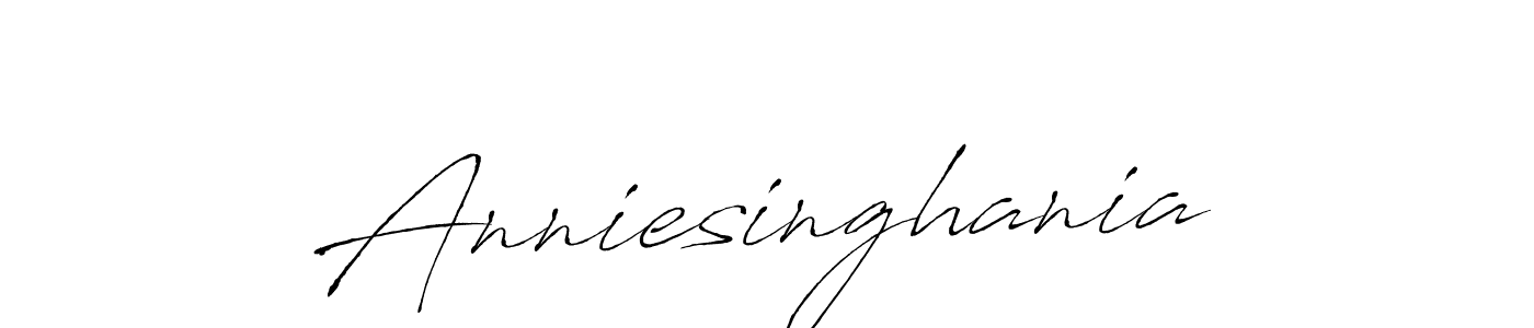 Make a beautiful signature design for name Anniesinghania. With this signature (Antro_Vectra) style, you can create a handwritten signature for free. Anniesinghania signature style 6 images and pictures png