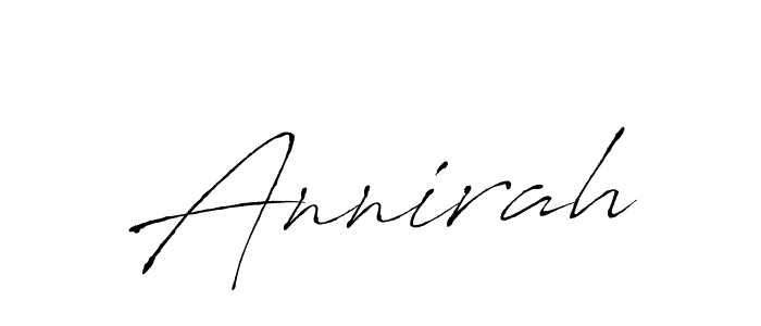 Make a beautiful signature design for name Annirah. With this signature (Antro_Vectra) style, you can create a handwritten signature for free. Annirah signature style 6 images and pictures png