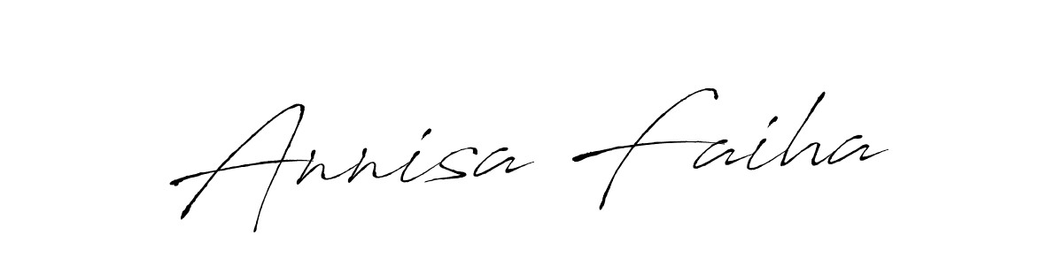 How to make Annisa Faiha name signature. Use Antro_Vectra style for creating short signs online. This is the latest handwritten sign. Annisa Faiha signature style 6 images and pictures png