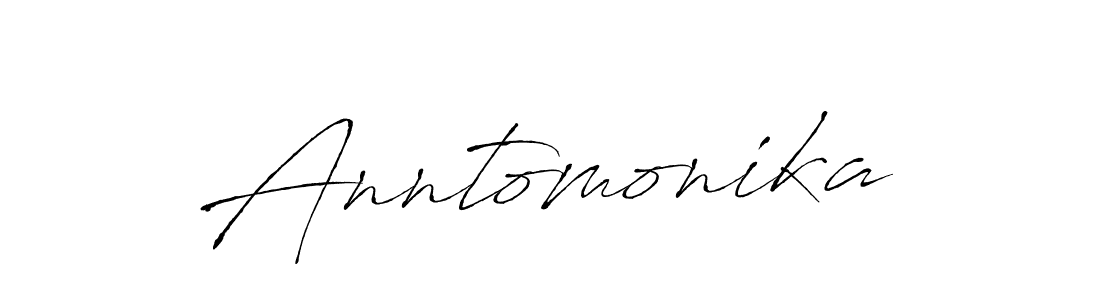 Make a beautiful signature design for name Anntomonika. With this signature (Antro_Vectra) style, you can create a handwritten signature for free. Anntomonika signature style 6 images and pictures png