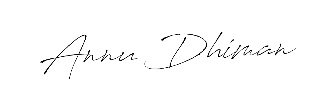 Annu Dhiman stylish signature style. Best Handwritten Sign (Antro_Vectra) for my name. Handwritten Signature Collection Ideas for my name Annu Dhiman. Annu Dhiman signature style 6 images and pictures png