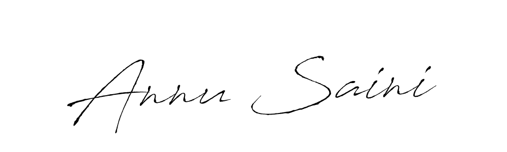 Annu Saini stylish signature style. Best Handwritten Sign (Antro_Vectra) for my name. Handwritten Signature Collection Ideas for my name Annu Saini. Annu Saini signature style 6 images and pictures png