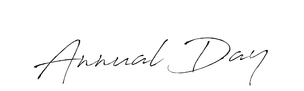 Use a signature maker to create a handwritten signature online. With this signature software, you can design (Antro_Vectra) your own signature for name Annual Day. Annual Day signature style 6 images and pictures png