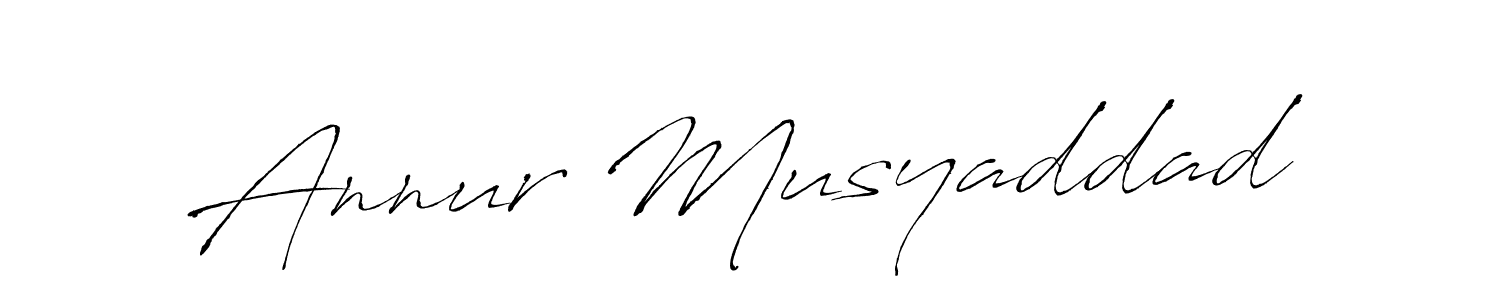 Design your own signature with our free online signature maker. With this signature software, you can create a handwritten (Antro_Vectra) signature for name Annur Musyaddad. Annur Musyaddad signature style 6 images and pictures png