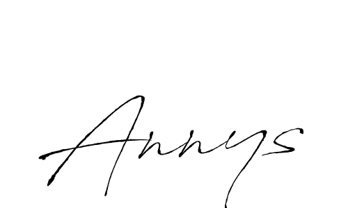 Make a beautiful signature design for name Annys. With this signature (Antro_Vectra) style, you can create a handwritten signature for free. Annys signature style 6 images and pictures png