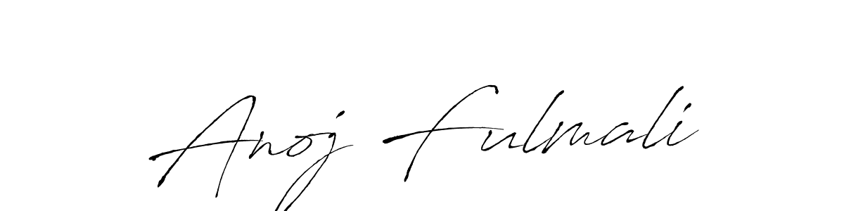 The best way (Antro_Vectra) to make a short signature is to pick only two or three words in your name. The name Anoj Fulmali include a total of six letters. For converting this name. Anoj Fulmali signature style 6 images and pictures png