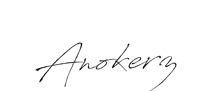 How to make Anokerz name signature. Use Antro_Vectra style for creating short signs online. This is the latest handwritten sign. Anokerz signature style 6 images and pictures png