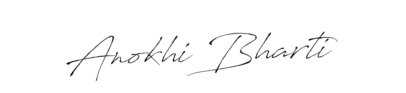 Design your own signature with our free online signature maker. With this signature software, you can create a handwritten (Antro_Vectra) signature for name Anokhi Bharti. Anokhi Bharti signature style 6 images and pictures png