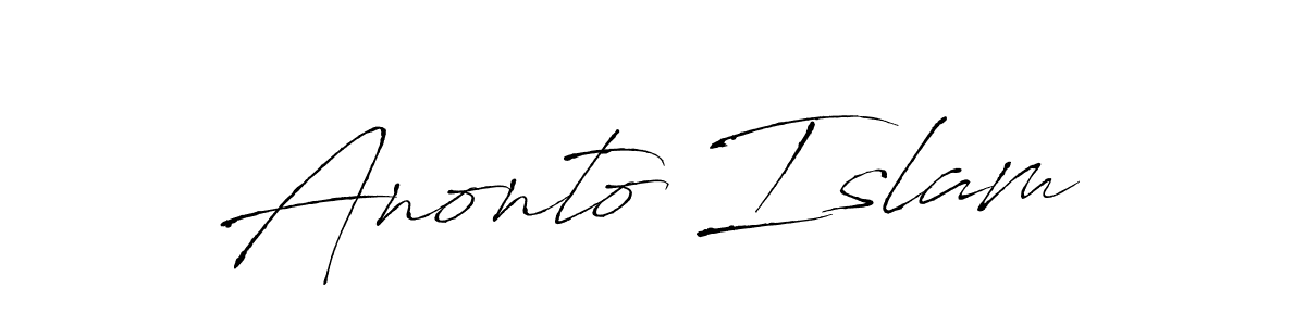Make a beautiful signature design for name Anonto Islam. With this signature (Antro_Vectra) style, you can create a handwritten signature for free. Anonto Islam signature style 6 images and pictures png