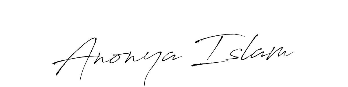 Create a beautiful signature design for name Anonya Islam. With this signature (Antro_Vectra) fonts, you can make a handwritten signature for free. Anonya Islam signature style 6 images and pictures png