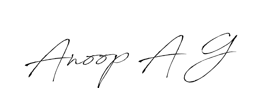 Antro_Vectra is a professional signature style that is perfect for those who want to add a touch of class to their signature. It is also a great choice for those who want to make their signature more unique. Get Anoop A G name to fancy signature for free. Anoop A G signature style 6 images and pictures png
