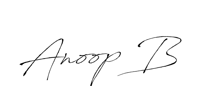 How to make Anoop B signature? Antro_Vectra is a professional autograph style. Create handwritten signature for Anoop B name. Anoop B signature style 6 images and pictures png