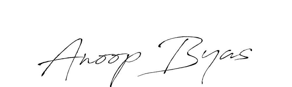 Create a beautiful signature design for name Anoop Byas. With this signature (Antro_Vectra) fonts, you can make a handwritten signature for free. Anoop Byas signature style 6 images and pictures png