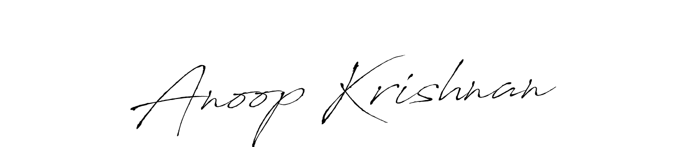 Create a beautiful signature design for name Anoop Krishnan. With this signature (Antro_Vectra) fonts, you can make a handwritten signature for free. Anoop Krishnan signature style 6 images and pictures png