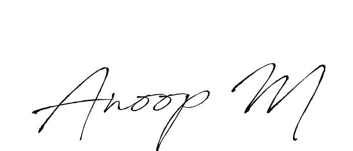 Create a beautiful signature design for name Anoop M. With this signature (Antro_Vectra) fonts, you can make a handwritten signature for free. Anoop M signature style 6 images and pictures png