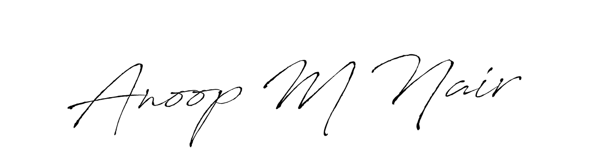 Also You can easily find your signature by using the search form. We will create Anoop M Nair name handwritten signature images for you free of cost using Antro_Vectra sign style. Anoop M Nair signature style 6 images and pictures png