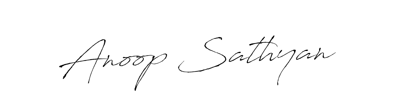 Design your own signature with our free online signature maker. With this signature software, you can create a handwritten (Antro_Vectra) signature for name Anoop Sathyan. Anoop Sathyan signature style 6 images and pictures png