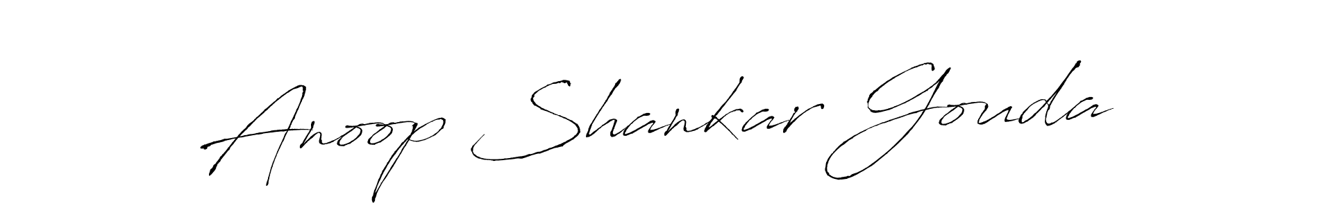 How to make Anoop Shankar Gouda name signature. Use Antro_Vectra style for creating short signs online. This is the latest handwritten sign. Anoop Shankar Gouda signature style 6 images and pictures png