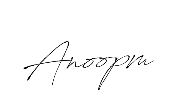 Make a beautiful signature design for name Anoopm. With this signature (Antro_Vectra) style, you can create a handwritten signature for free. Anoopm signature style 6 images and pictures png